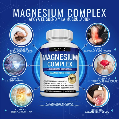 Magnesium Complex 60 Cápsulas | Energía, relajación y rendimiento en un solo suplemento premium