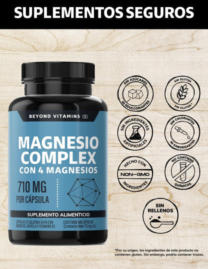 Beyond Vitamins Magnesio Complex | Descanso profundo y energía diaria en solo días