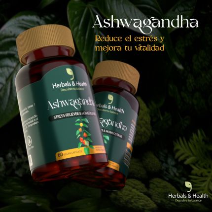 Ashwagandha 60 Capsulas | Alivia efectivamente el estres y la ansiedad