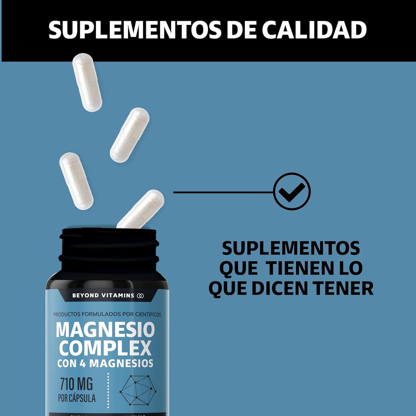 Beyond Vitamins Magnesio Complex | Descanso profundo y energía diaria en solo días