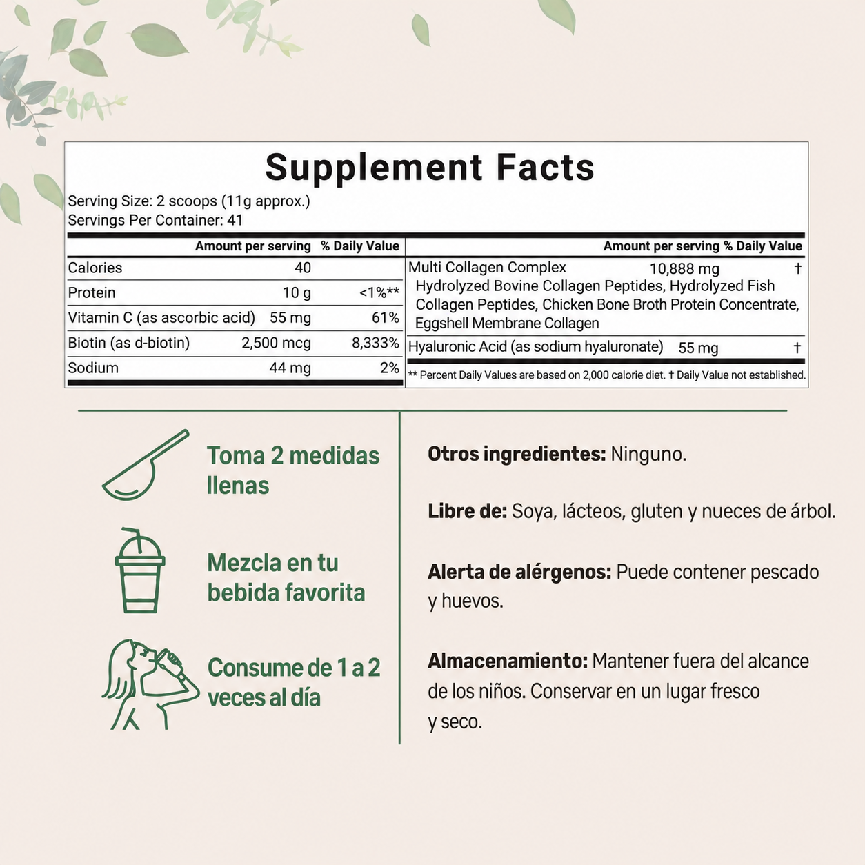 Multi Collagen Peptides 900g | Piel firme, articulaciones sin dolor y cabello fuerte en 8 semanas