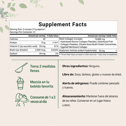 Multi Collagen Peptides 900g | Piel firme, articulaciones sin dolor y cabello fuerte en 8 semanas