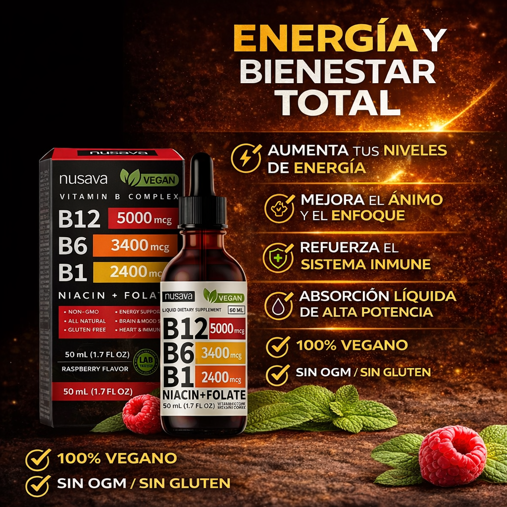 Vitamina B12 Nusava x2 | Recupera tu Energía y Reduce la Fatiga