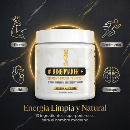 KING MAKER | Potenciador Masculino 13 en 1 para Más Fuerza, Energía y Rendimiento Total