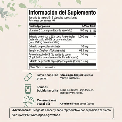 Cúrcuma Premium Natural | Apoyo para Articulaciones, Digestión y Bienestar Diario