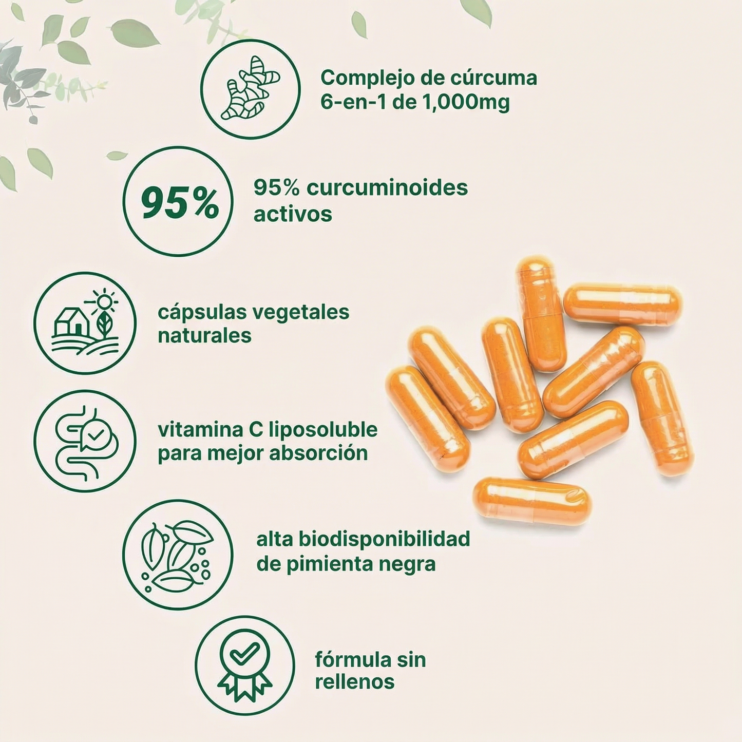 Cúrcuma Premium Natural | Apoyo para Articulaciones, Digestión y Bienestar Diario