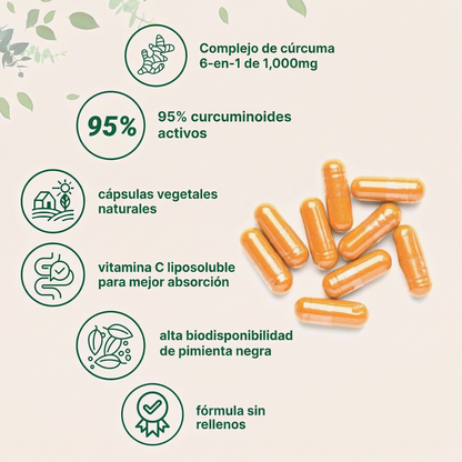 Cúrcuma Premium Natural | Apoyo para Articulaciones, Digestión y Bienestar Diario