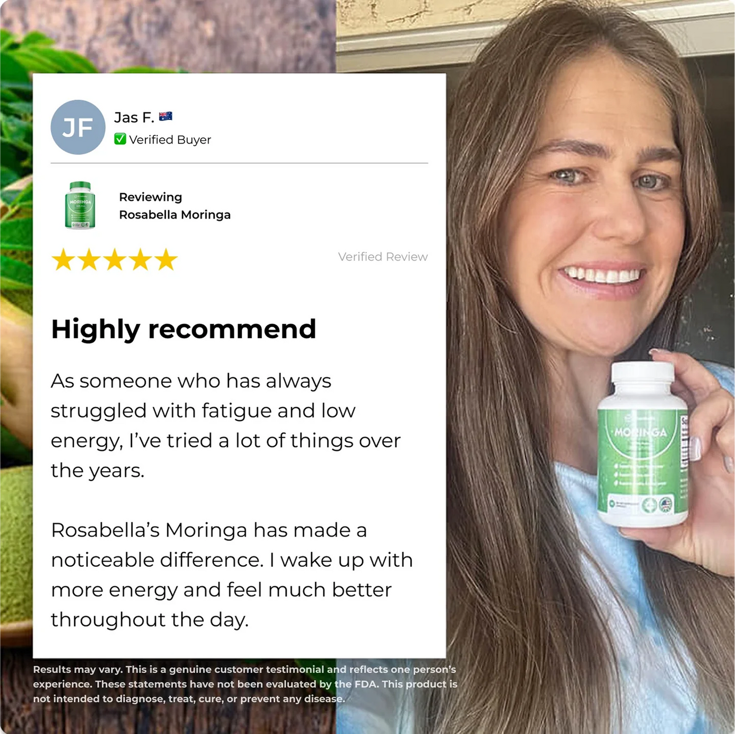 Moringa Rosabella – Reduce el cortisol de forma natural para ayudar a restaurar el equilibrio interior y exterior.