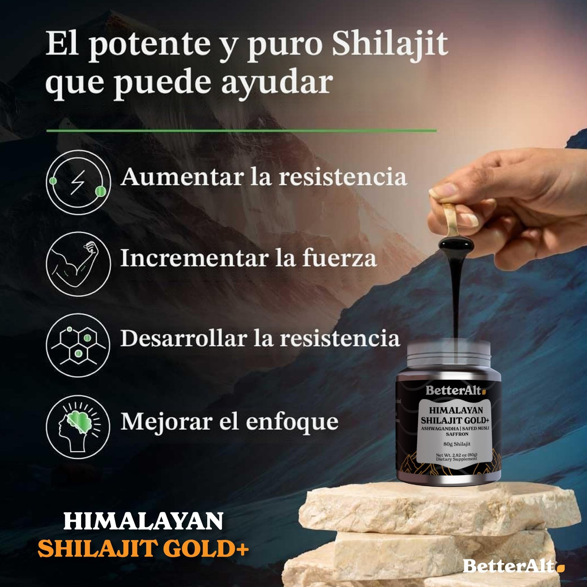 Himalayan Shilajit Ultra Puro | Resina Natural Energizante para Vitalidad, Claridad y Equilibrio Integral - Inkavita